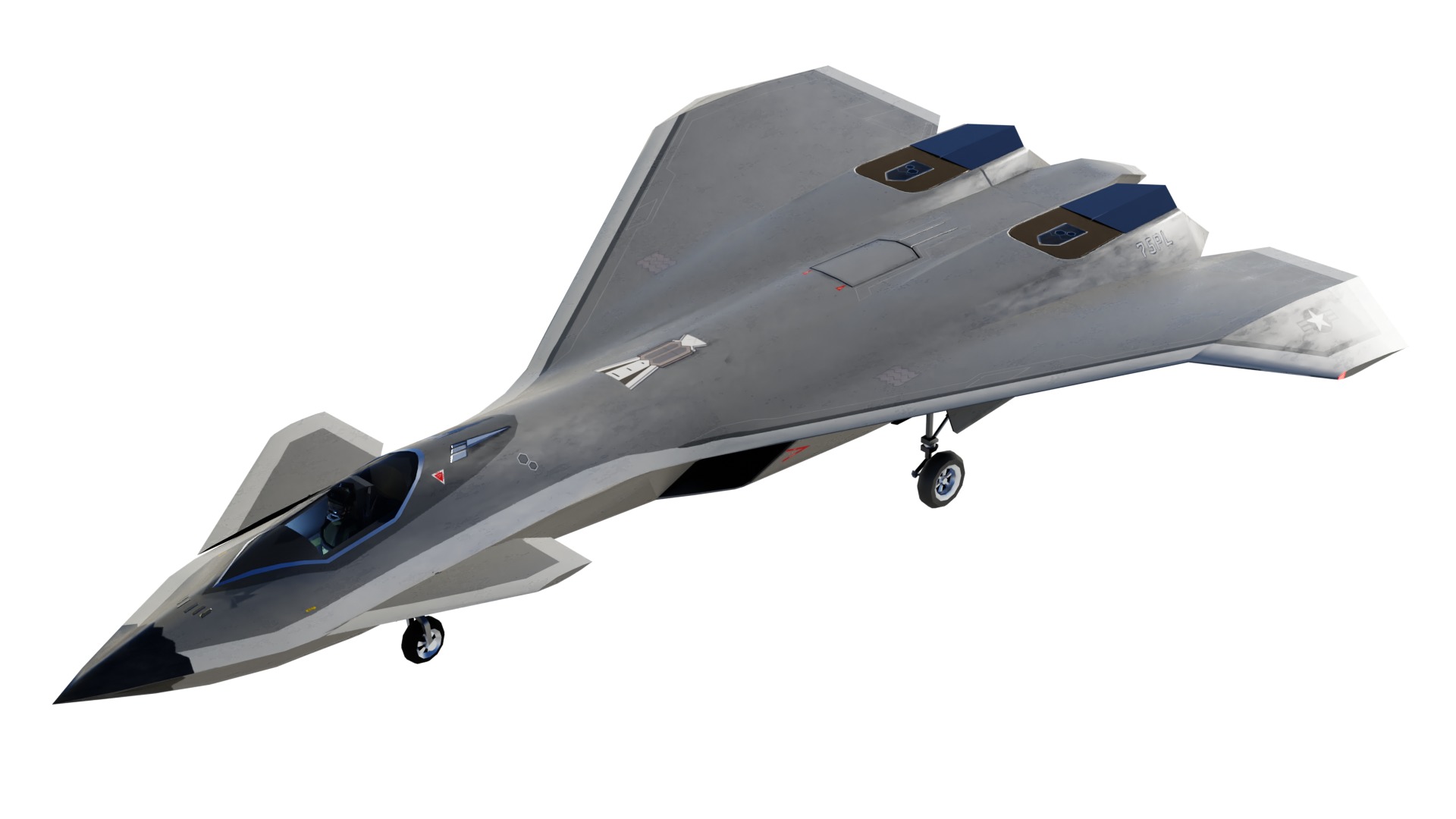 Concept generic future aircraft set - 24 airplanes 3D Model Collection_2