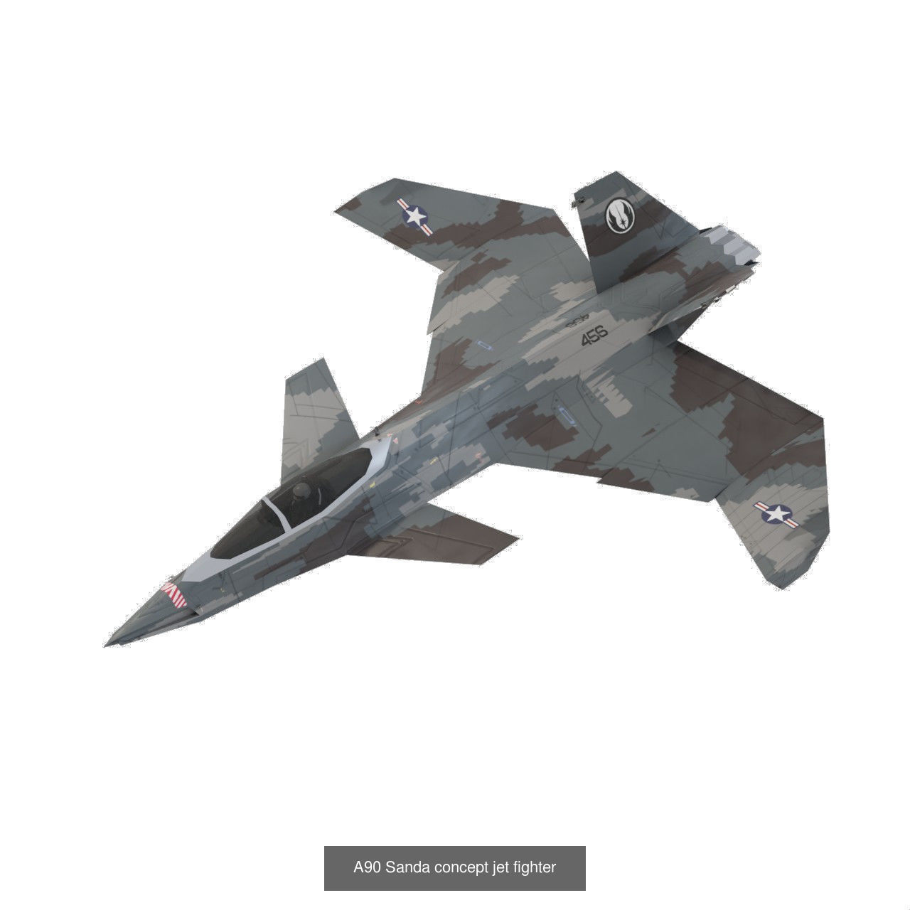 Concept generic future aircraft set - 24 airplanes 3D Model Collection_19