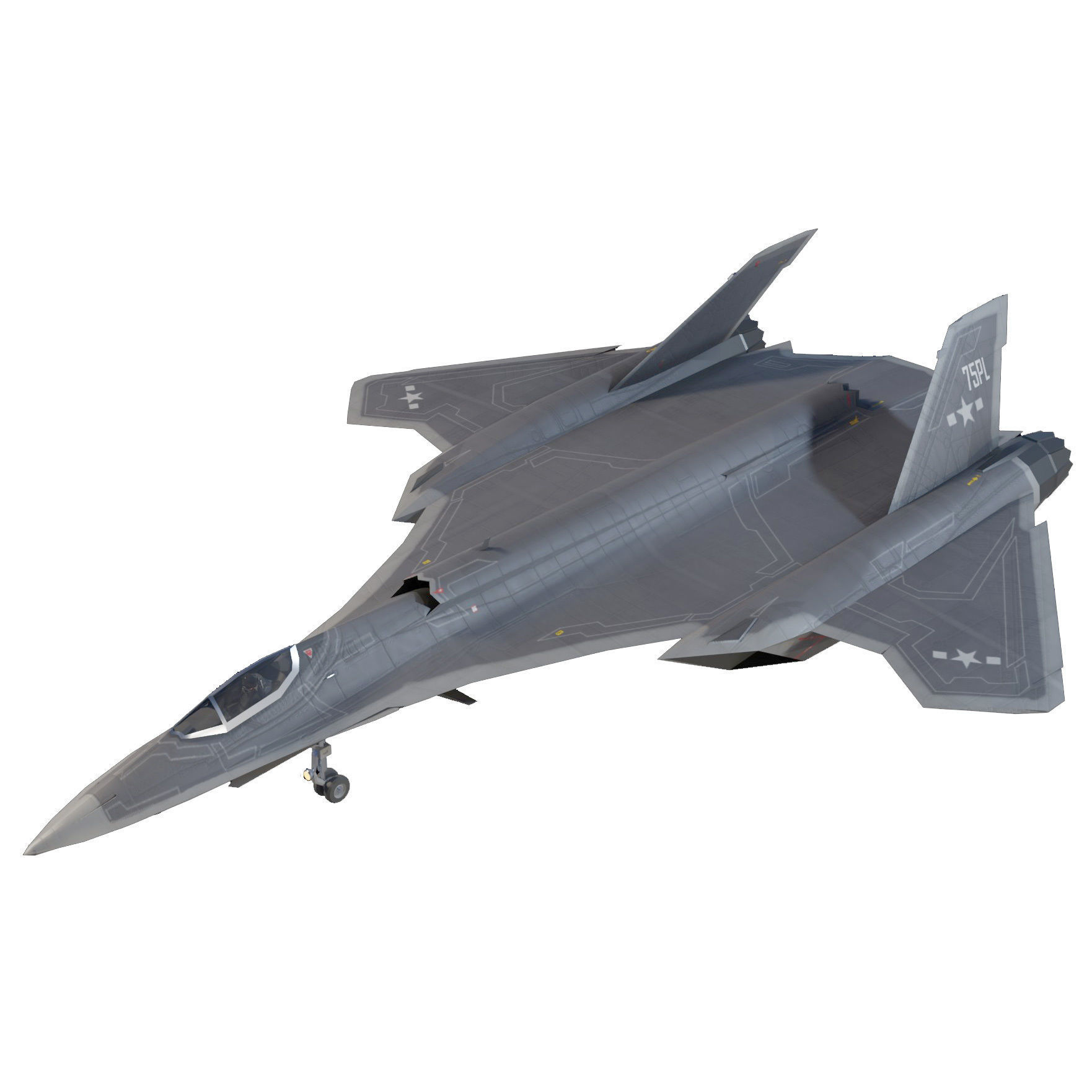 Concept generic future aircraft set - 24 airplanes 3D Model Collection_10