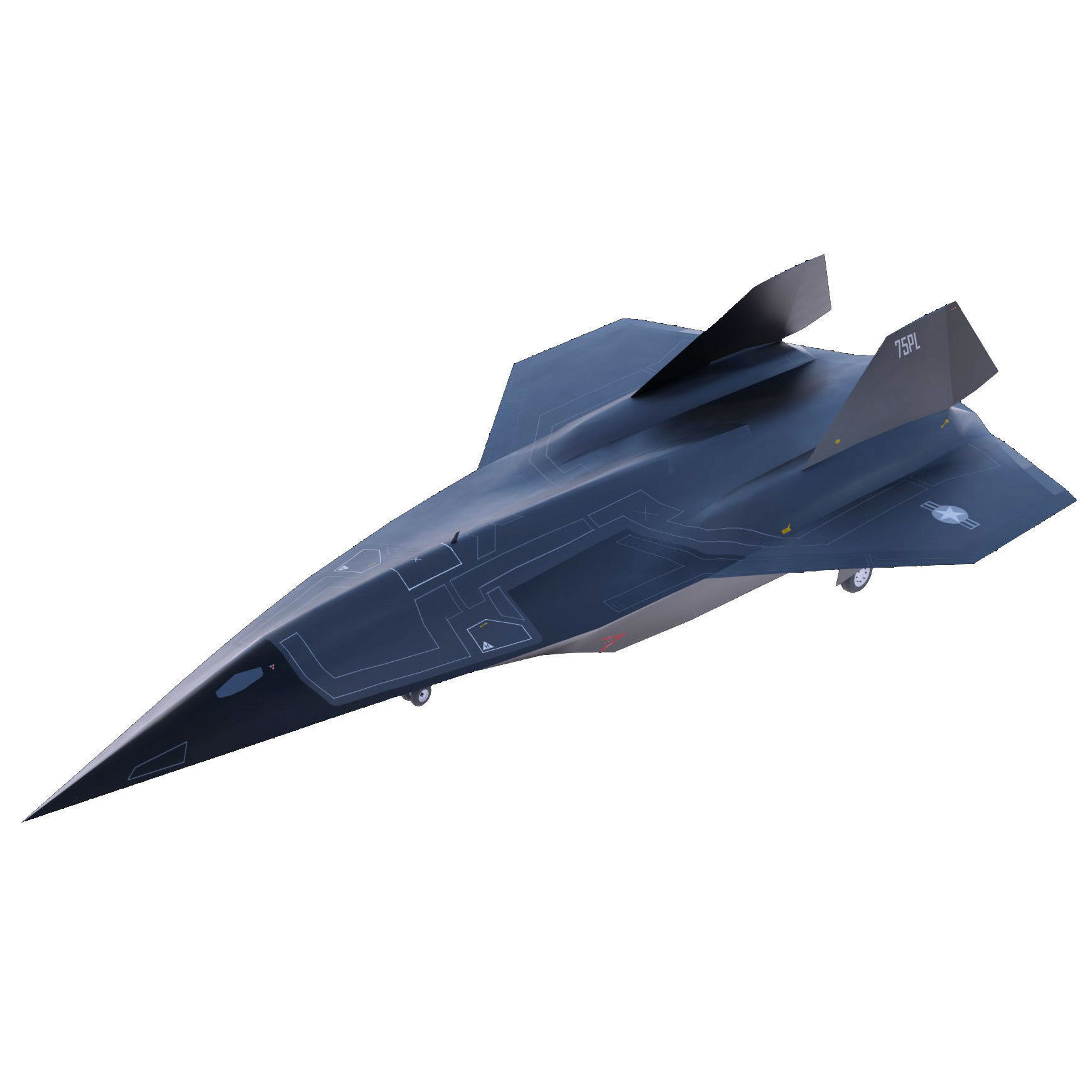 Concept generic future aircraft set - 24 airplanes 3D Model Collection_7