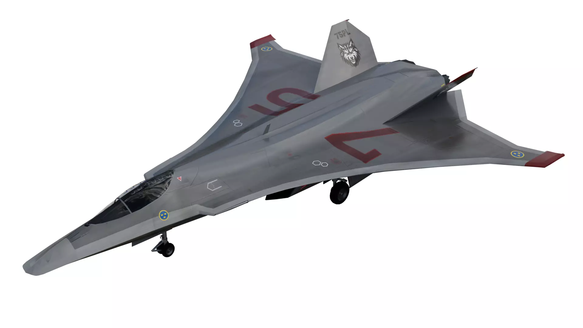 Concept generic future aircraft set - 24 airplanes 3D Model Collection_6