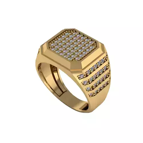 Man ring 3D printable for gold and silver