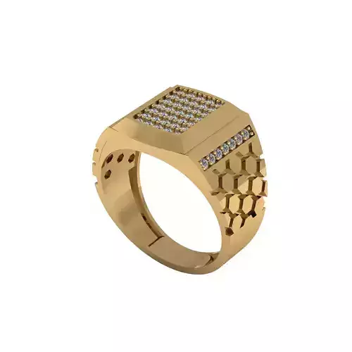 Man ring 3D printable for gold and silver