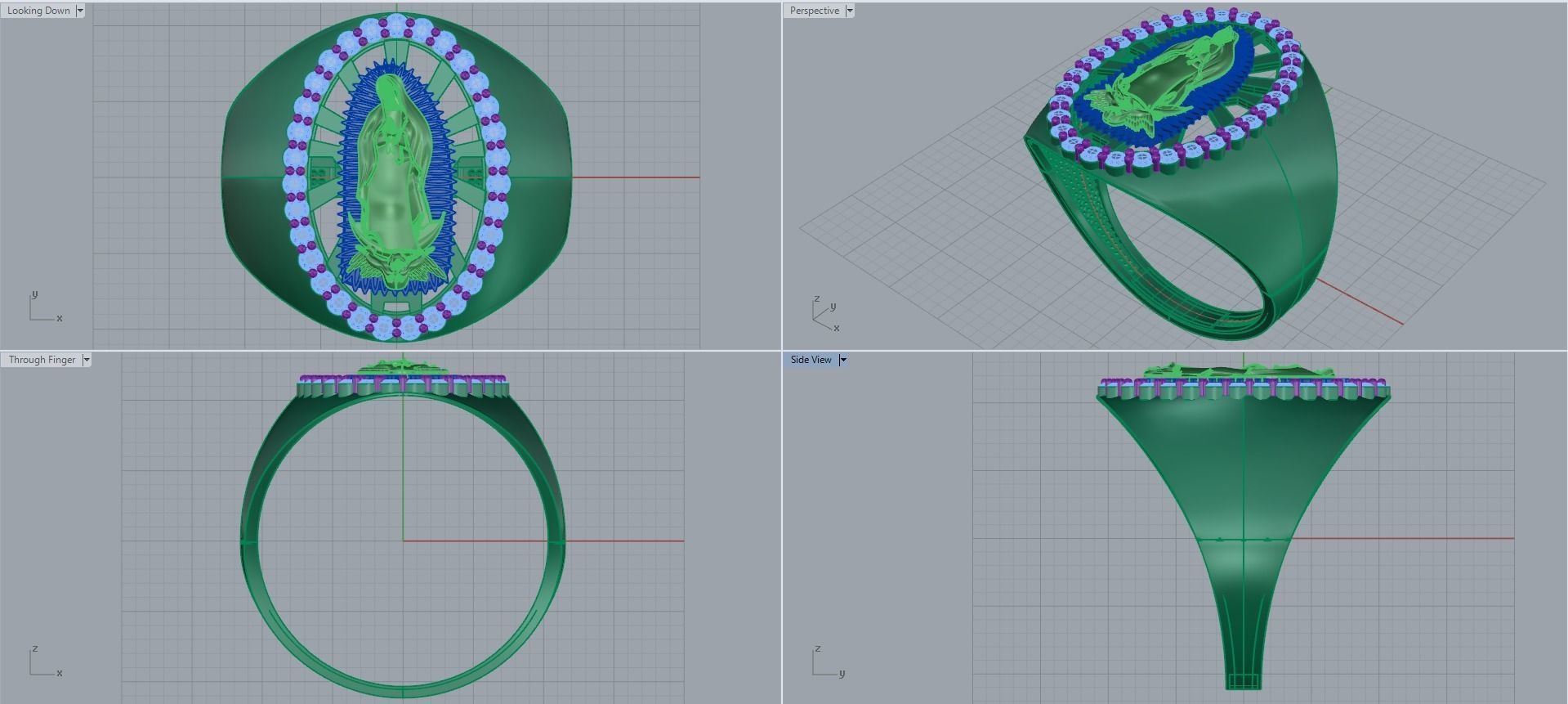 Man ring 3D printable for gold and silver 3D print model_2