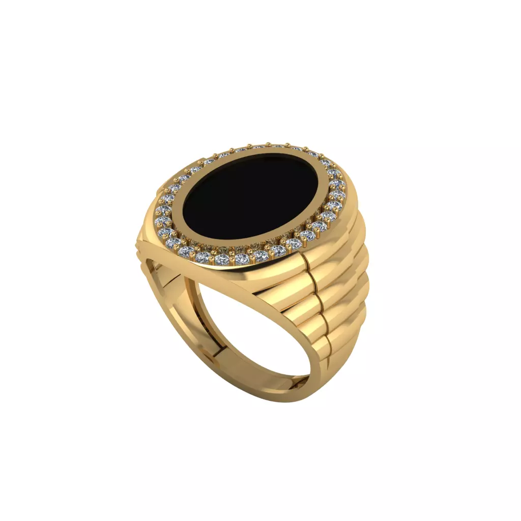 Man ring 3D printable for gold and silver 3D print model_0