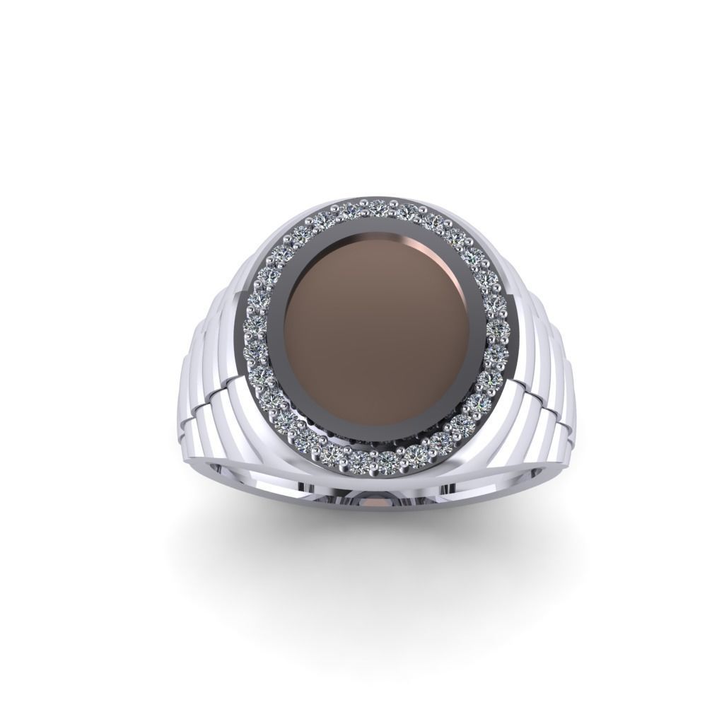 Man ring 3D printable for gold and silver 3D print model_1