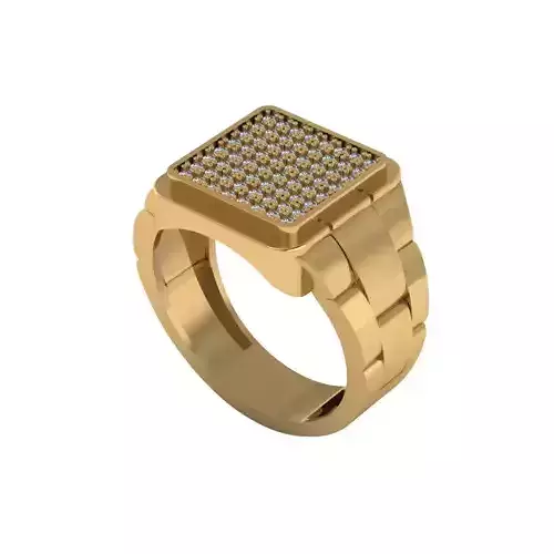 Man ring 3D printable for gold and silver