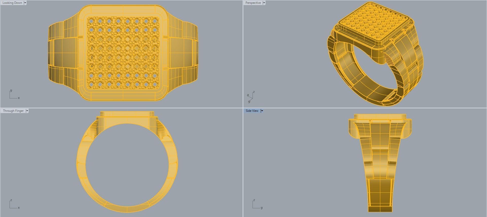 Man ring 3D printable for gold and silver 3D print model_2