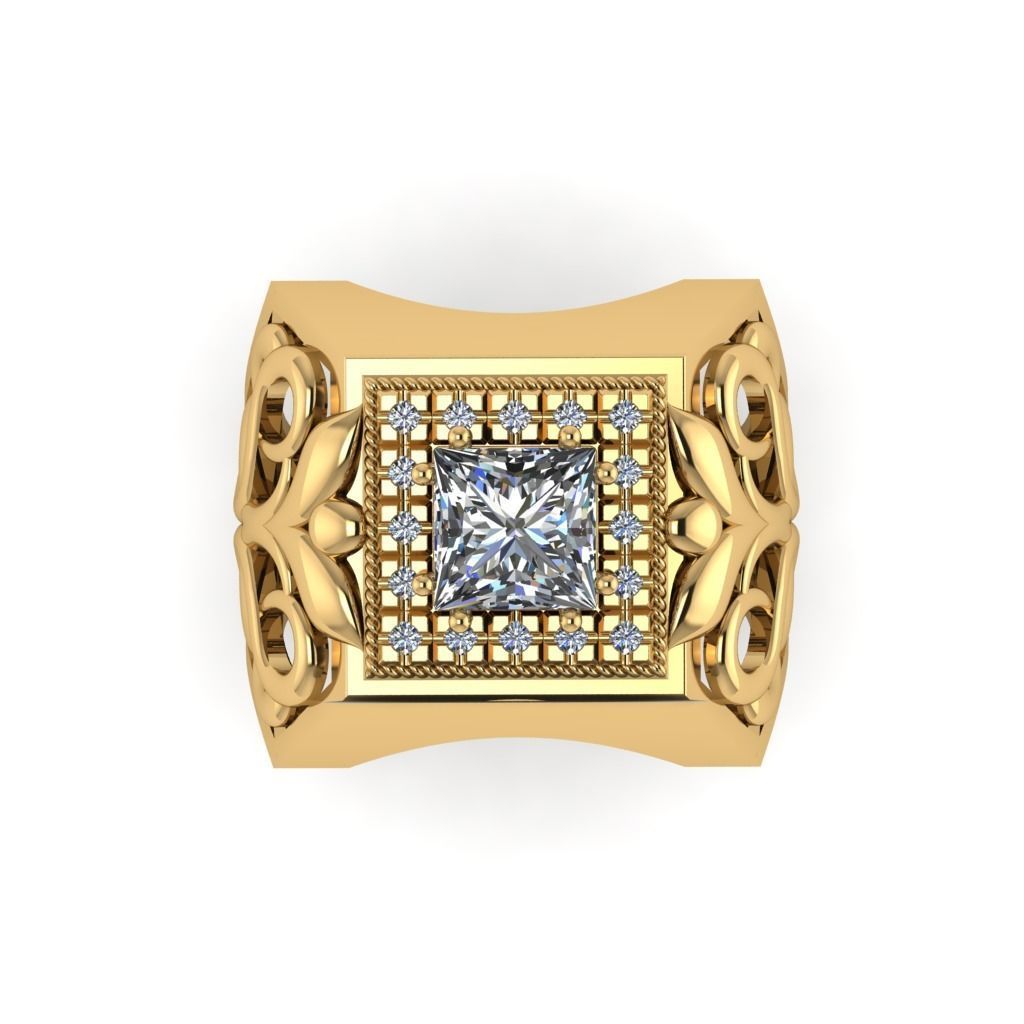 Man ring 3D printable for gold and silver 3D print model_1