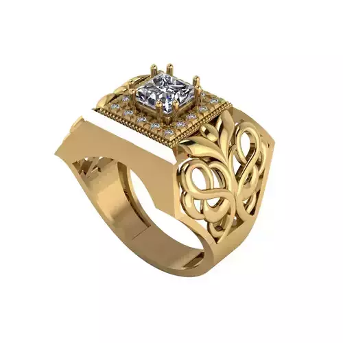 Man ring 3D printable for gold and silver