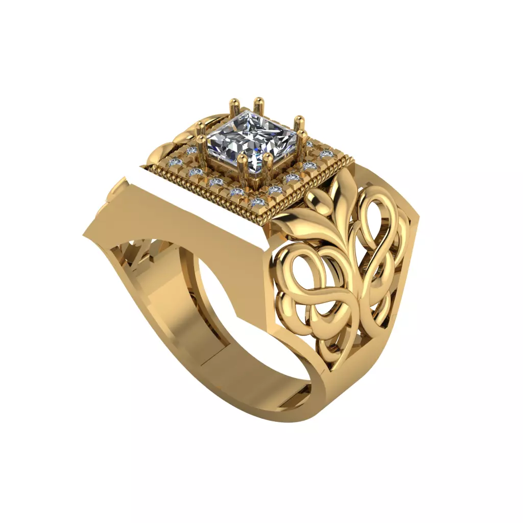 Man ring 3D printable for gold and silver 3D print model_0