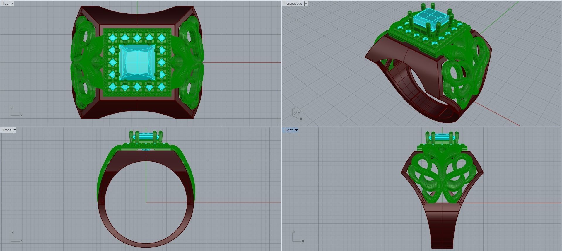 Man ring 3D printable for gold and silver 3D print model_2