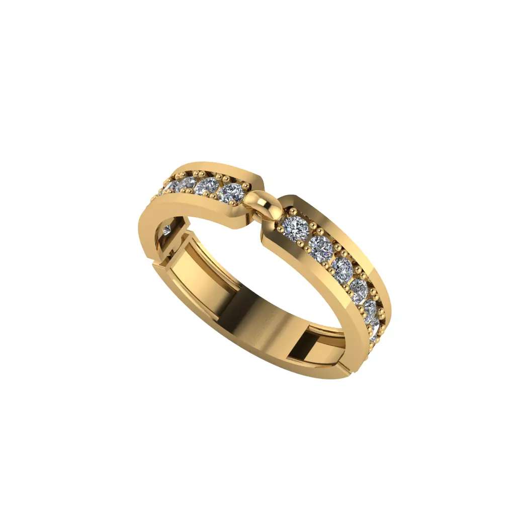 Man ring 3D printable for gold and silver 3D print model_0