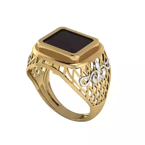 Man ring 3D printable for gold and silver