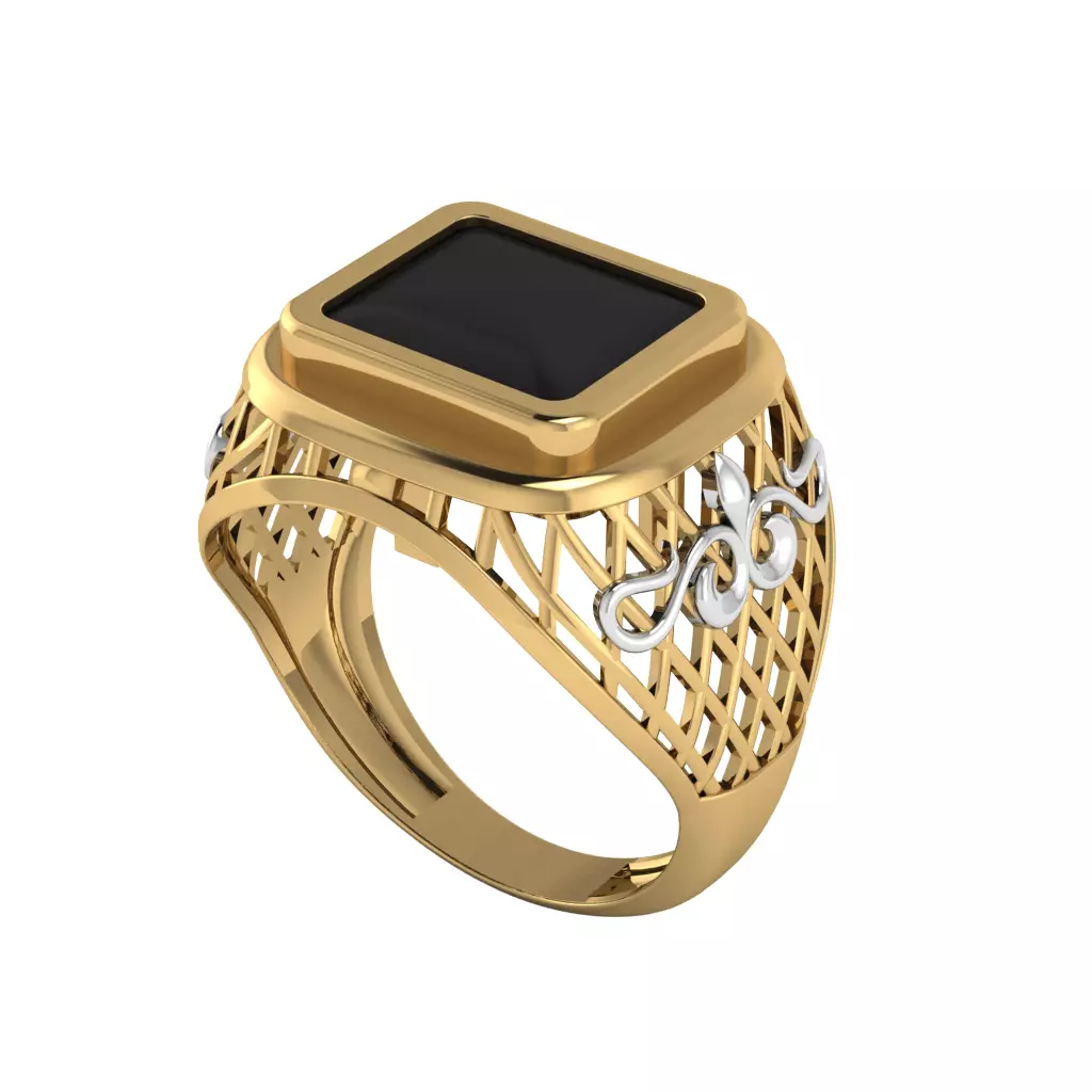 Man ring 3D printable for gold and silver 3D print model_0