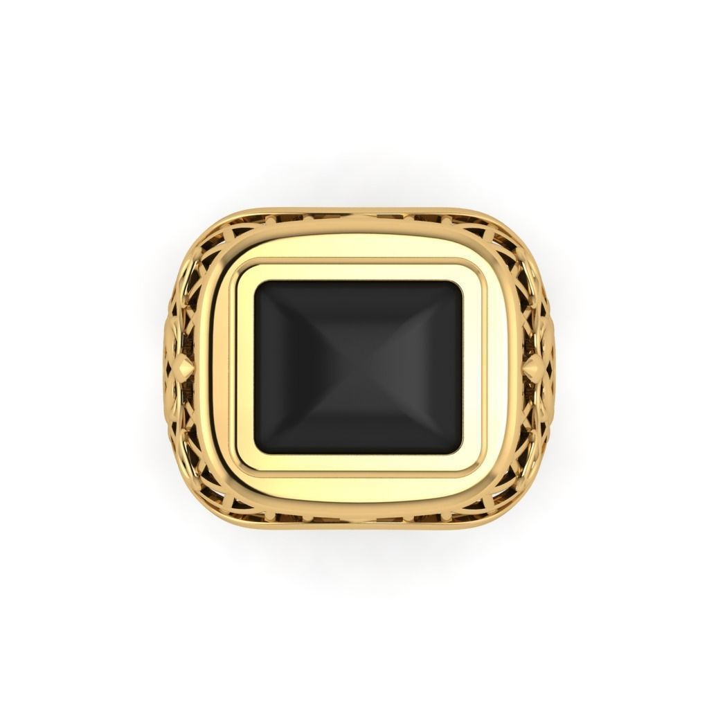 Man ring 3D printable for gold and silver 3D print model_1