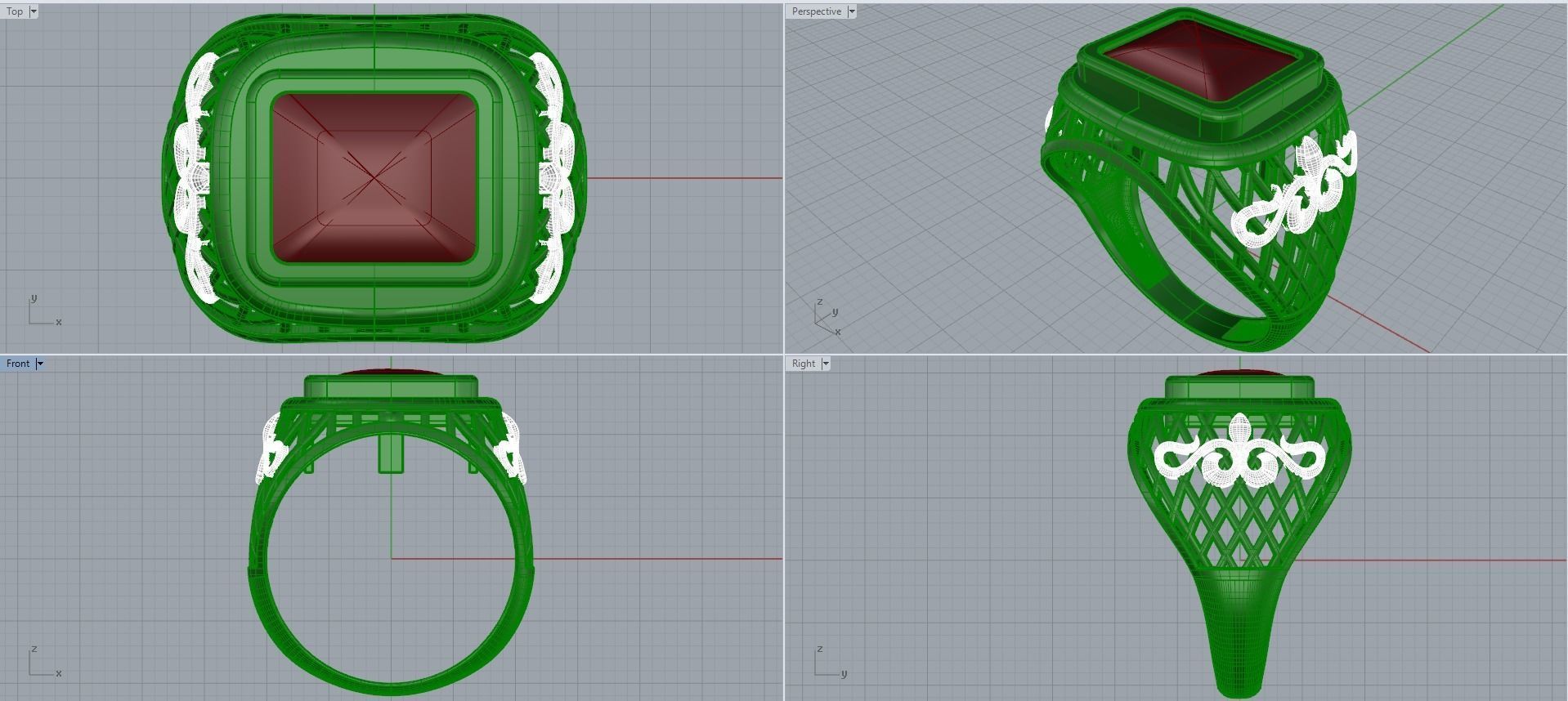 Man ring 3D printable for gold and silver 3D print model_2