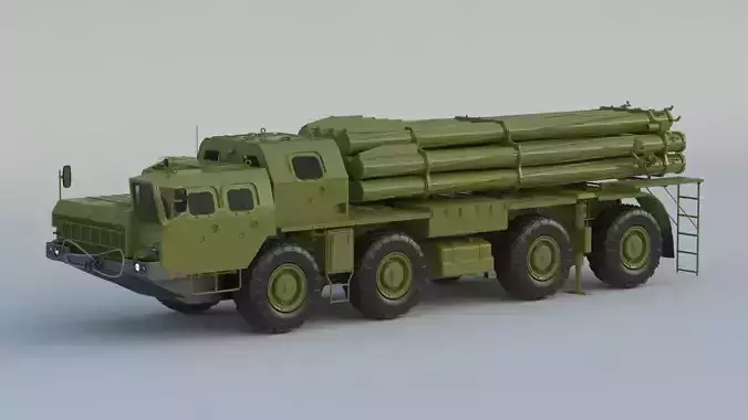 BM 30 Smerch Rocket Launcher Camouflage