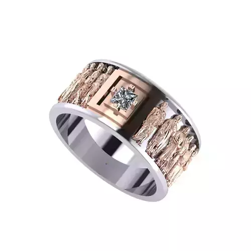 Man ring 3D printable for gold and silver