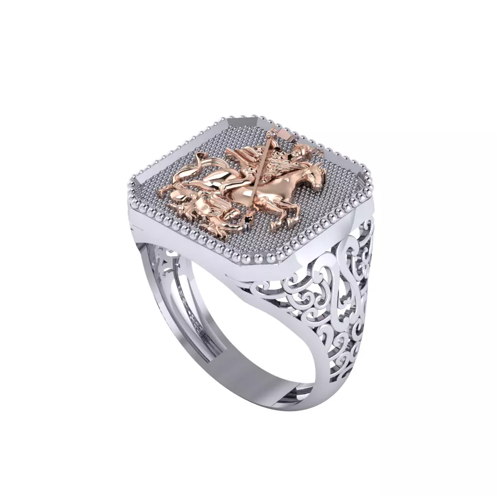 Man ring 3D printable for gold and silver 3D print model_0