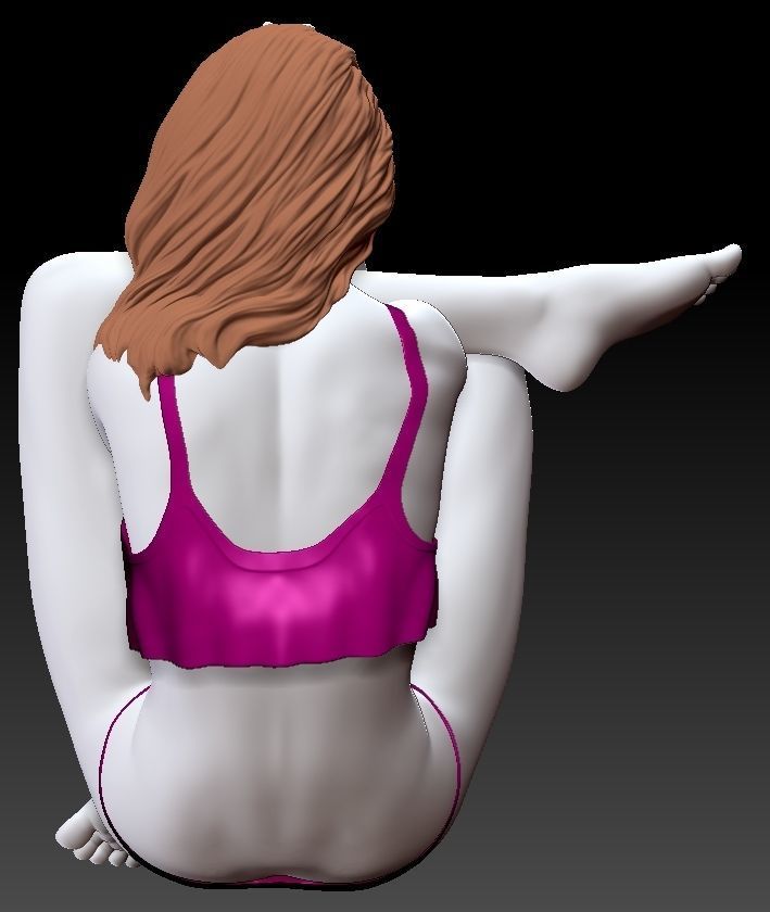 NUDE ART Black and White 3D print model_6