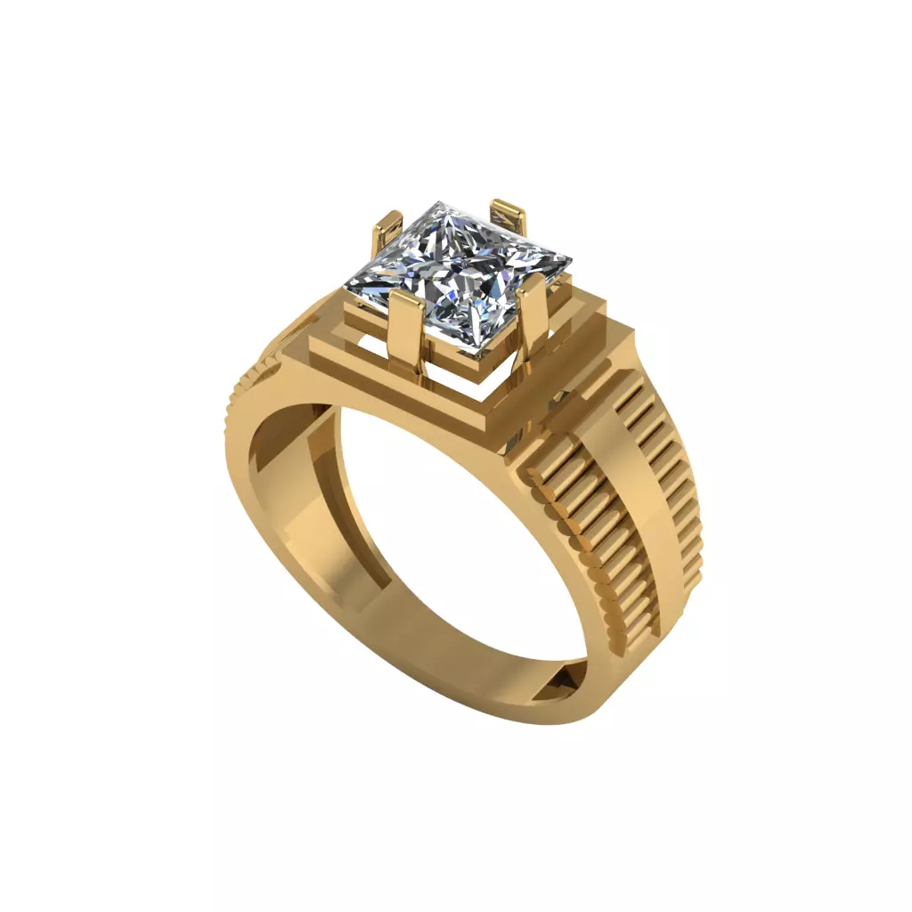 Man ring 3D printable for gold and silver 3D print model_0