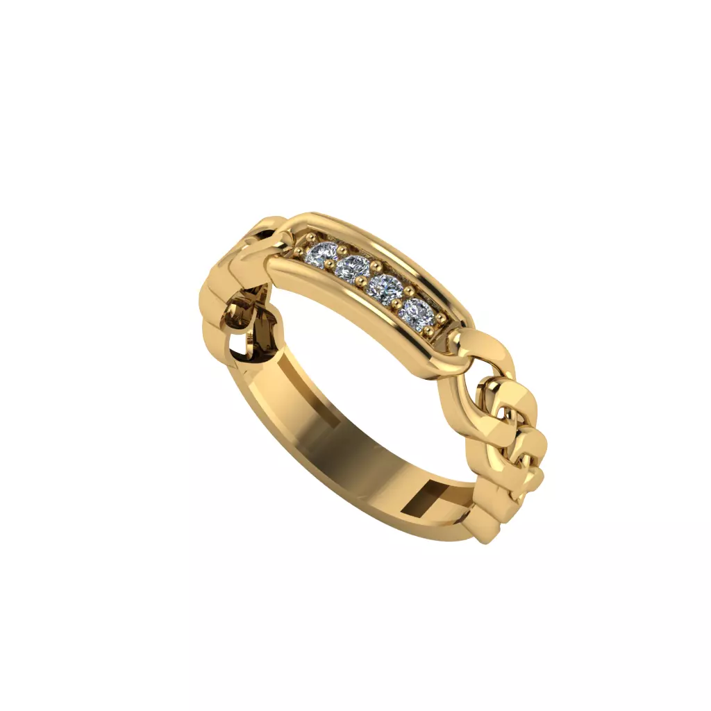 Man ring 3D printable for gold and silver 3D print model_0