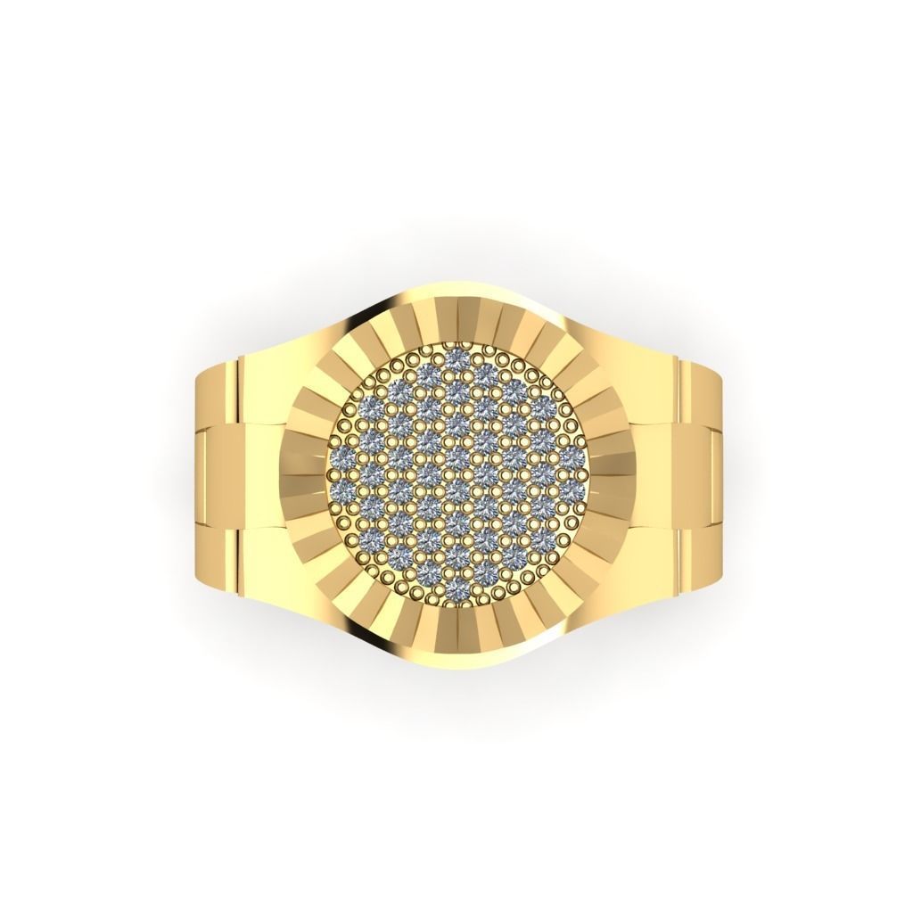 Man ring 3D printable for gold and silver 3D print model_1