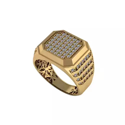 Man ring 3D printable for gold and silver