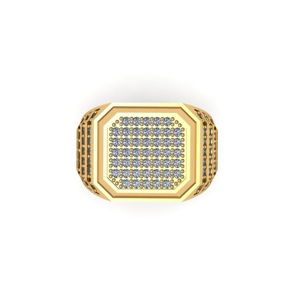 Man ring 3D printable for gold and silver 3D print model_1