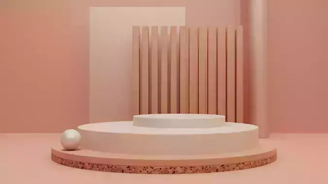 The Product Display Podium Low-poly 3D model