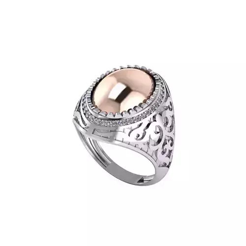 Man ring 3D printable for gold and silver