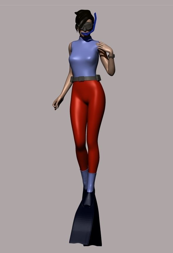 skin scuba8 3D print model_3