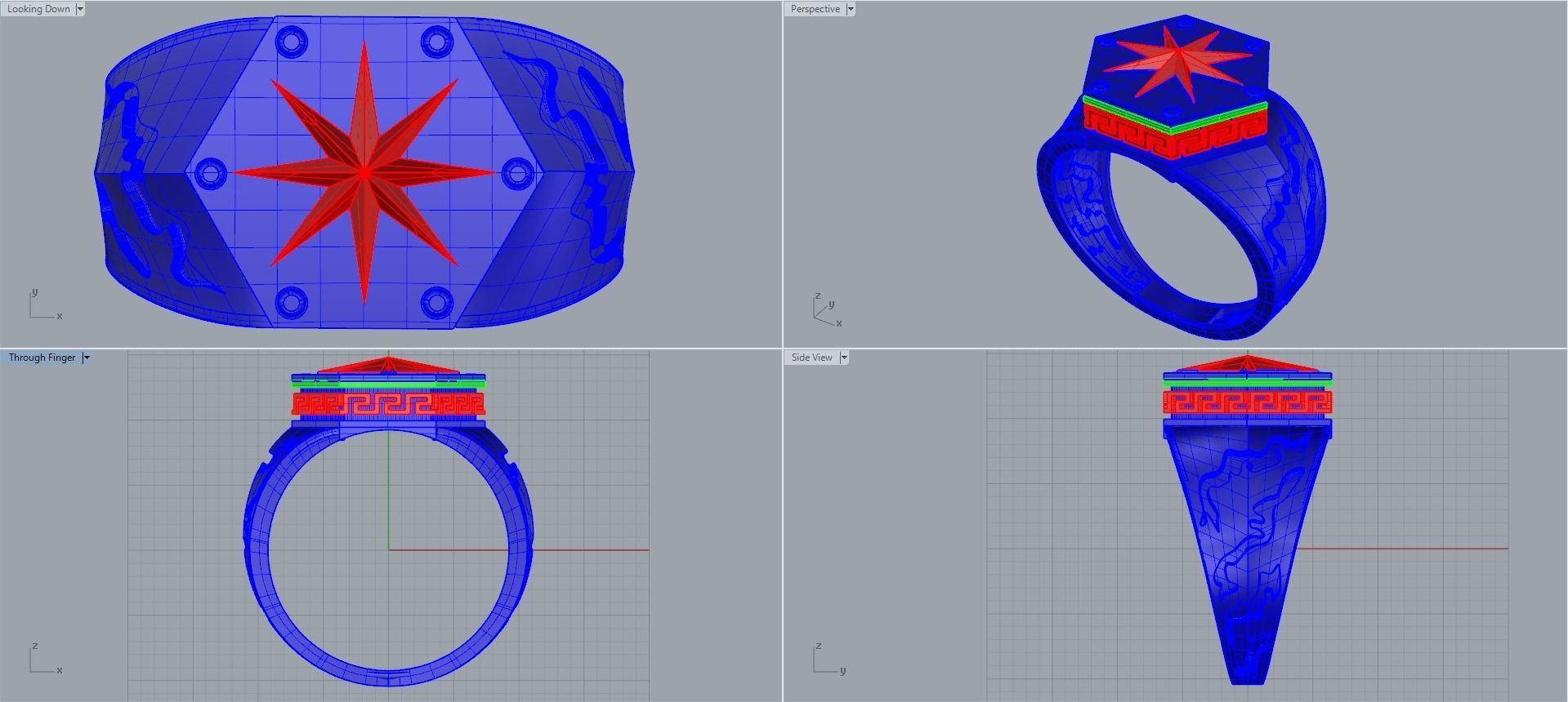 Man ring 3D printable for gold and silver 3D print model_2