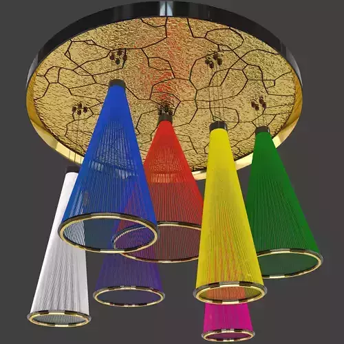 Colored Threads Decor 3D model
