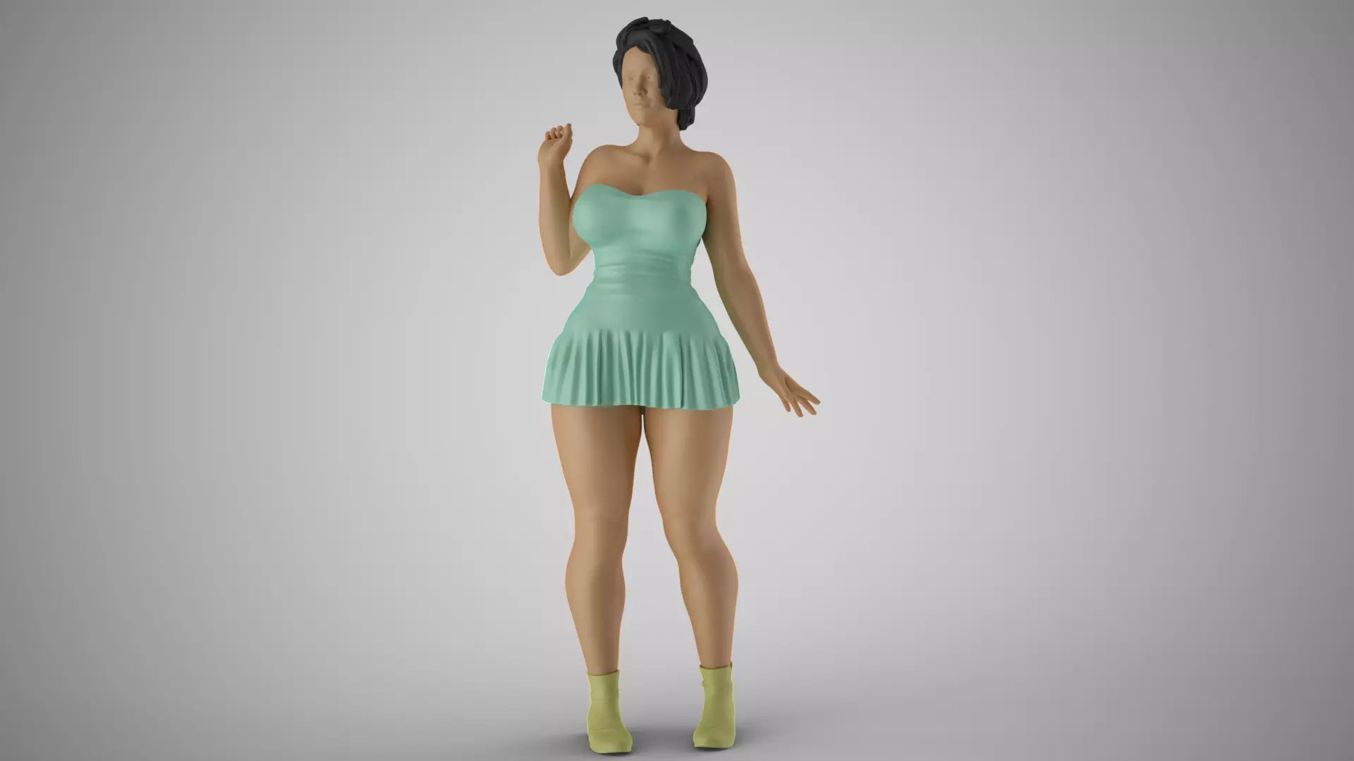 Woman Greeting Her Ex 3D print model