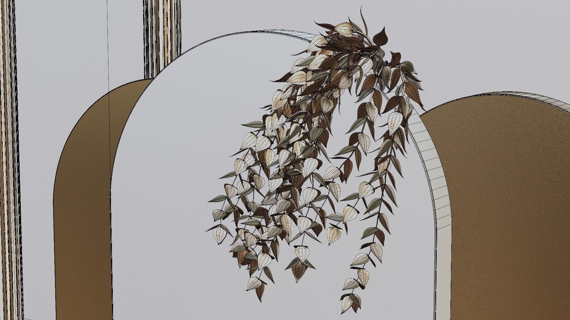 Golden Product Display Podium 3D model_11