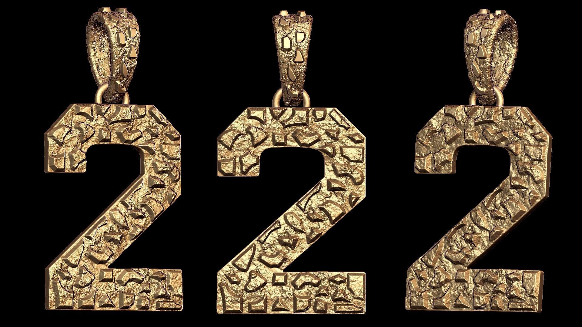 Plain Gold Nugget Number 2 3D print model_8