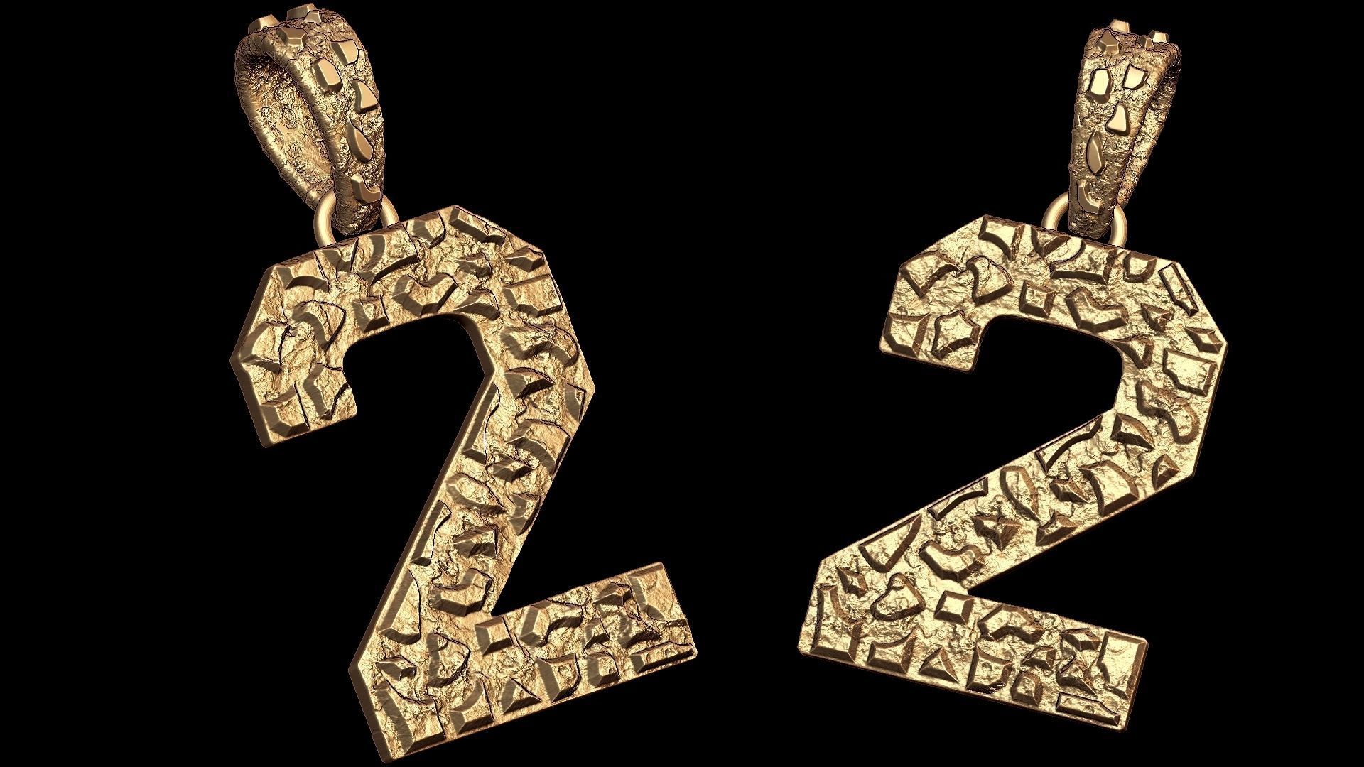 Plain Gold Nugget Number 2 3D print model_6