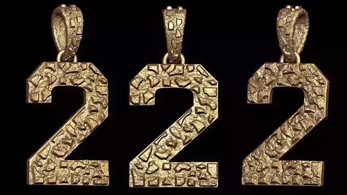 Plain Gold Nugget Number 2 3D print model