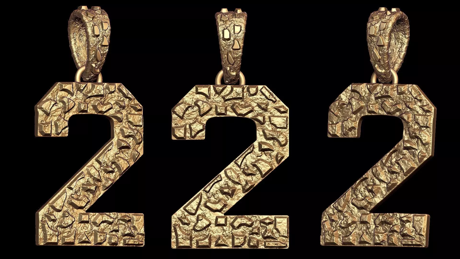 Plain Gold Nugget Number 2 3D print model_0