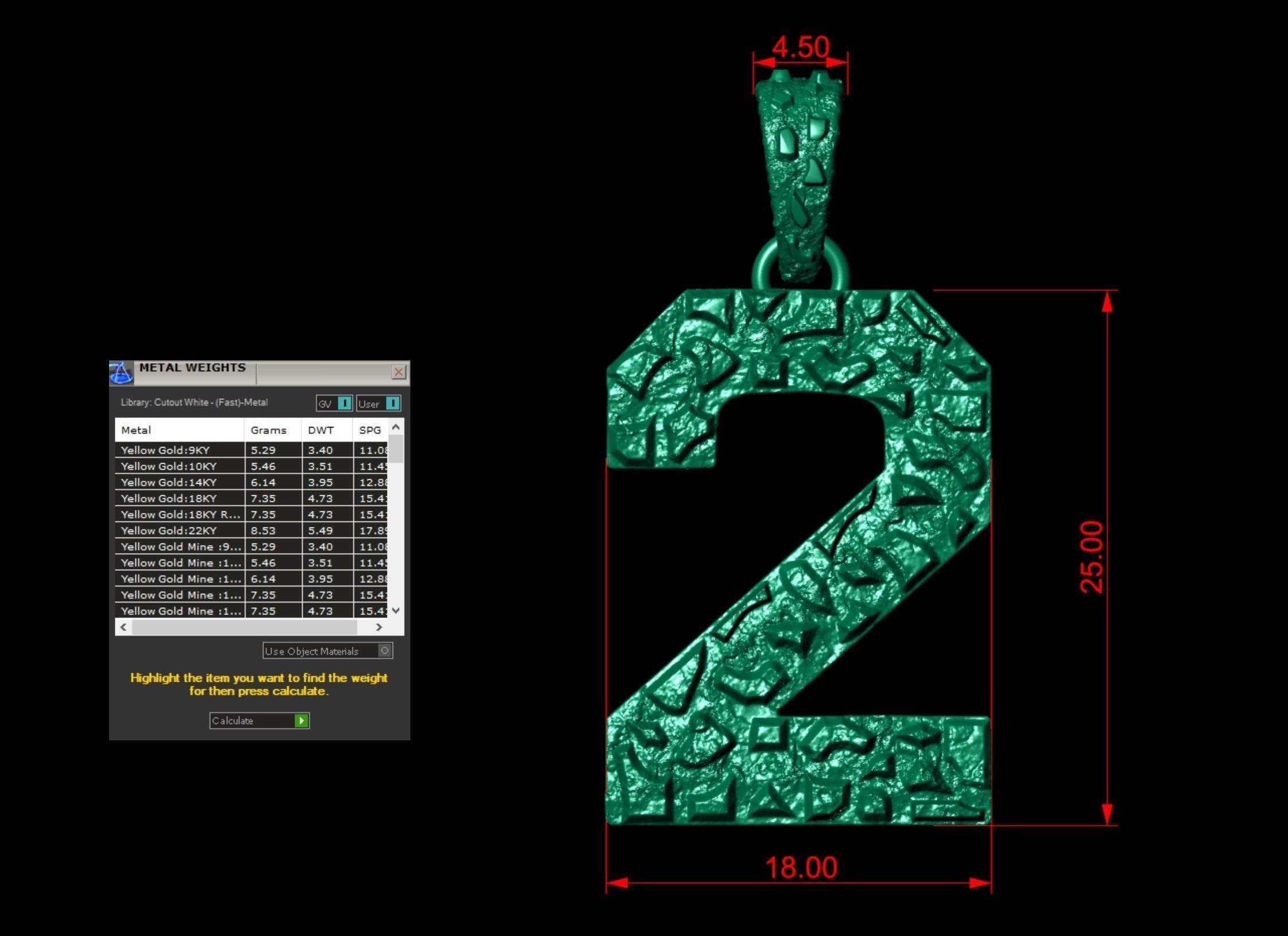 Plain Gold Nugget Number 2 3D print model_4
