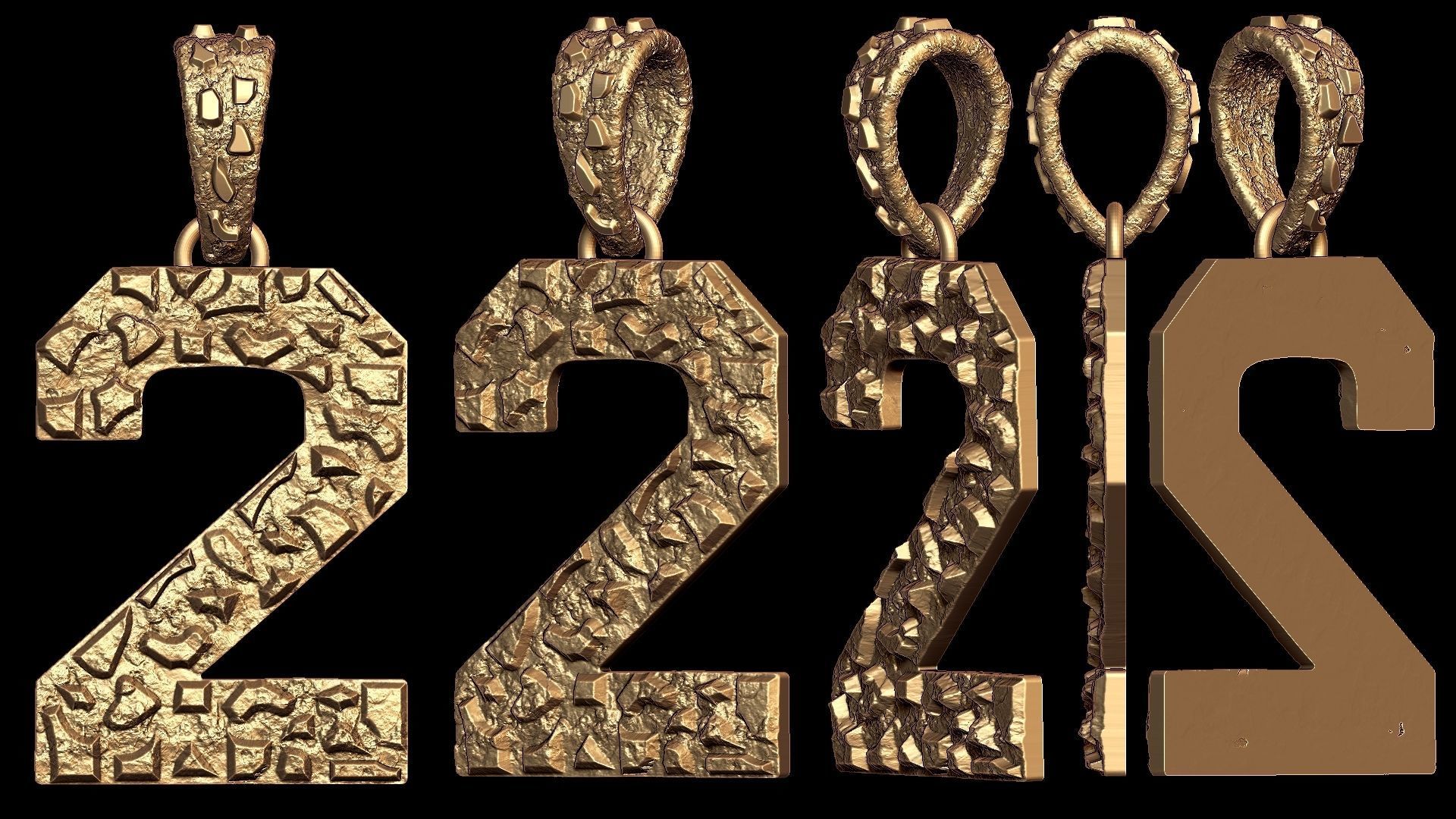 Plain Gold Nugget Number 2 3D print model_1