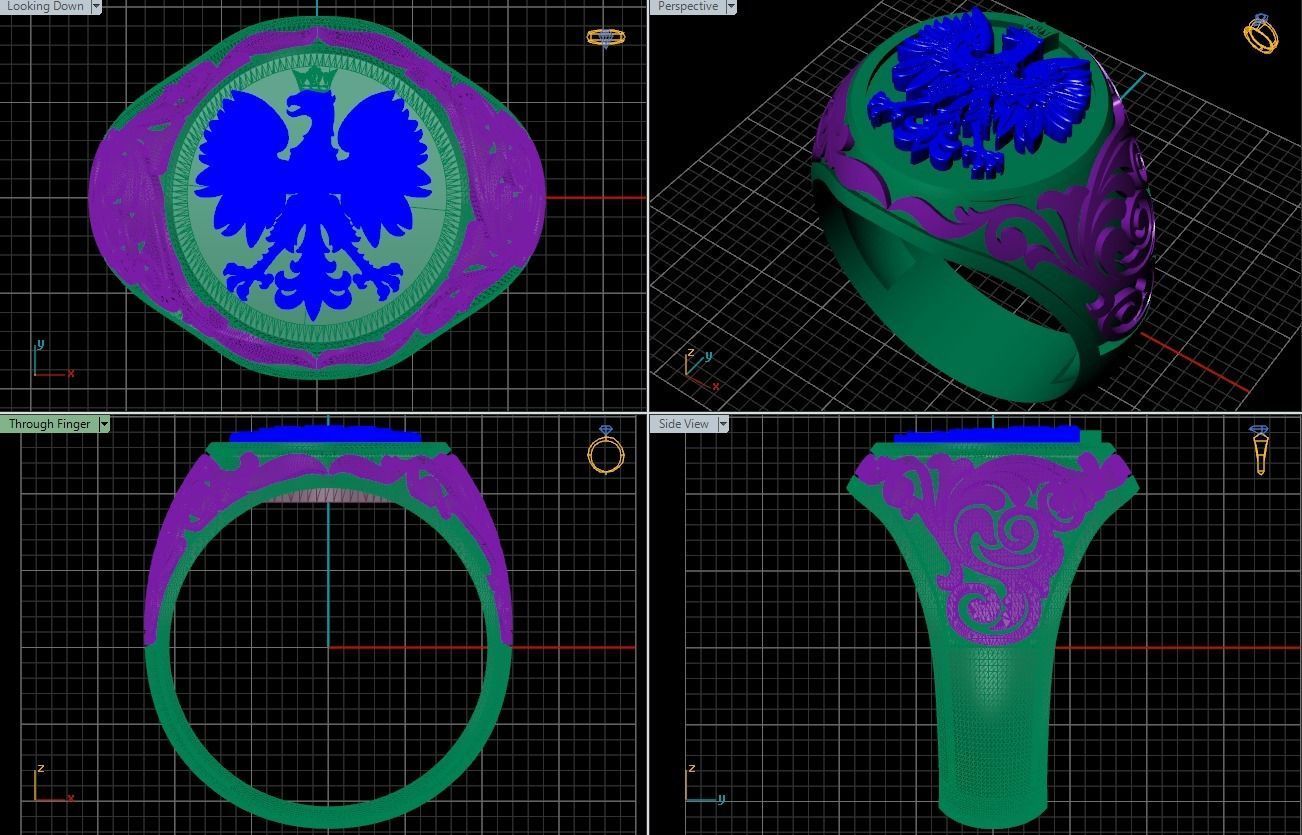 Man ring 3D printable for gold and silver 3D print model_2