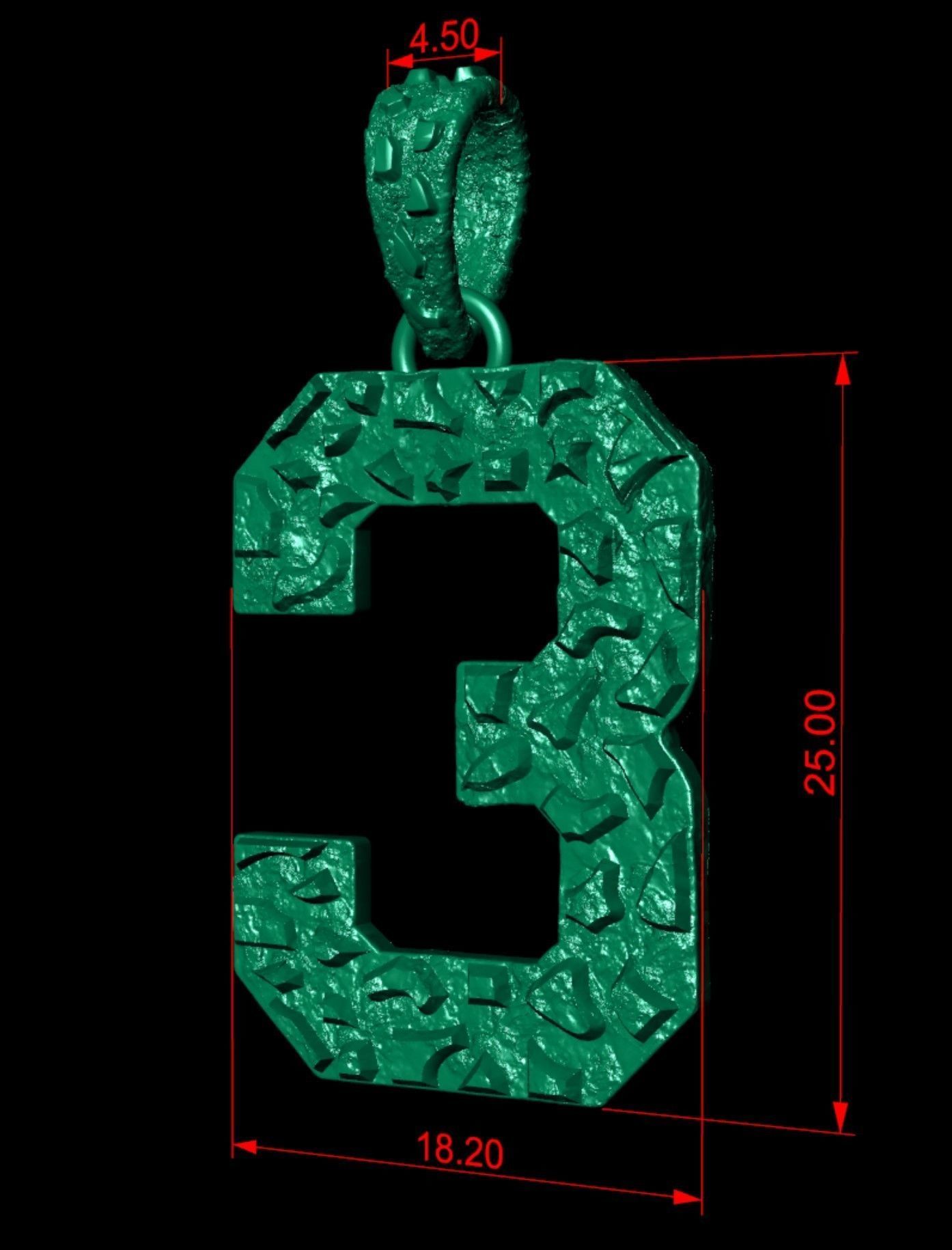 Plain Gold Nugget Number 3 3D print model_5