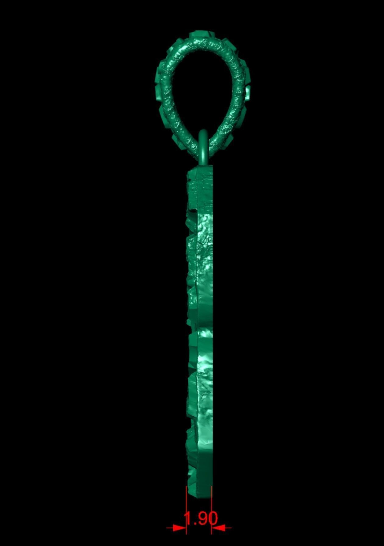 Plain Gold Nugget Number 3 3D print model_4