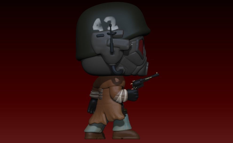 NCR Ranger Funko Pop 3D print model_3