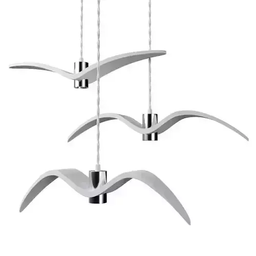 Gall lamp Black and White 3D model
