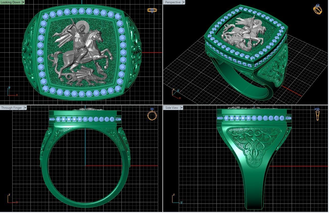 Man ring 3D printable for gold and silver 3D print model_2