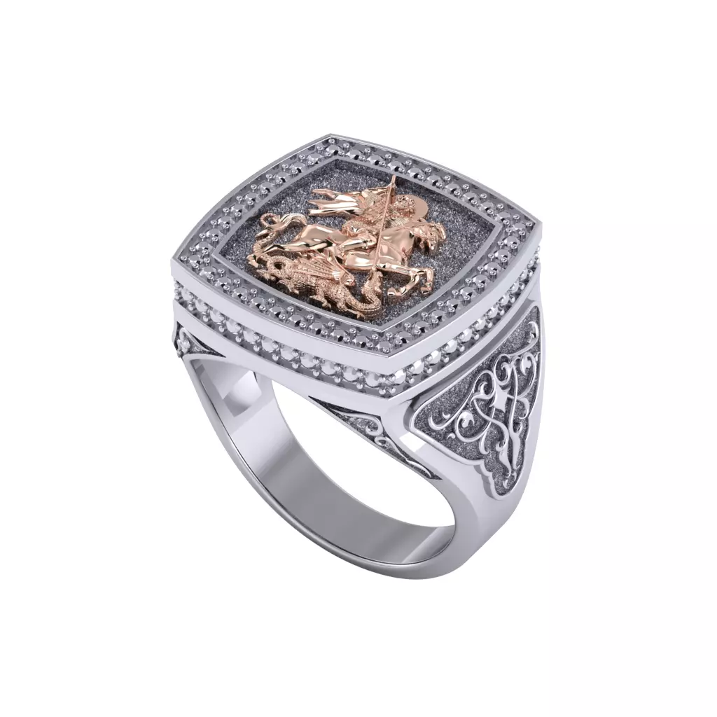 Man ring 3D printable for gold and silver 3D print model_0